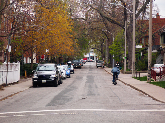 Cycling Wrong Way Down Sullivan Street on a Foldable Bike