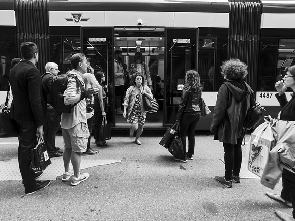 504 King Streetcar Stop at Bay Street