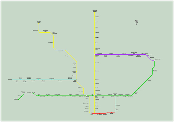 Rapid Transit Network Plan - Greater Toronto Area and Hamilton